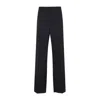 Bottega Veneta Straight Wool Casual Pants In Black