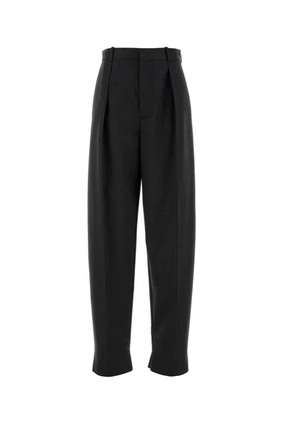 Bottega Veneta Charcoal Twill Pant In Black