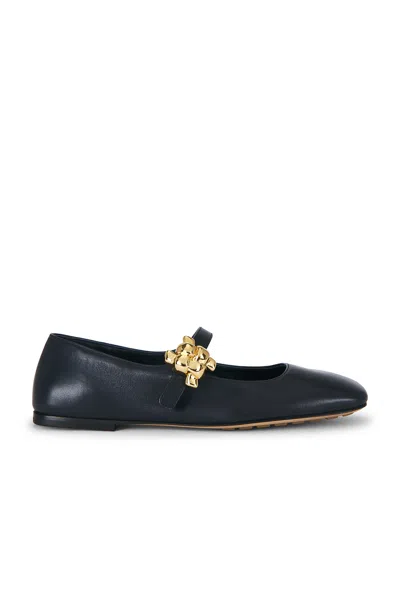 Bottega Veneta Charlotte Mary Jane Ballerina Flat In Blue