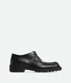 Bottega Veneta Black Leather Ben Lace-up Shoes In Black