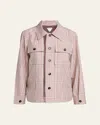 Bottega Veneta Check Long-sleeve Button-down Shirt In Multicolor
