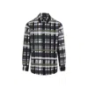 Bottega Veneta Checked Collar Shirt Long Sleeves In Gray