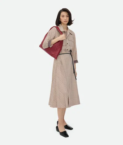Bottega Veneta Karierter Rock Aus Viskose In Gray