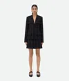 Bottega Veneta Checked Cotton Mouline Jacket In Blue/brown