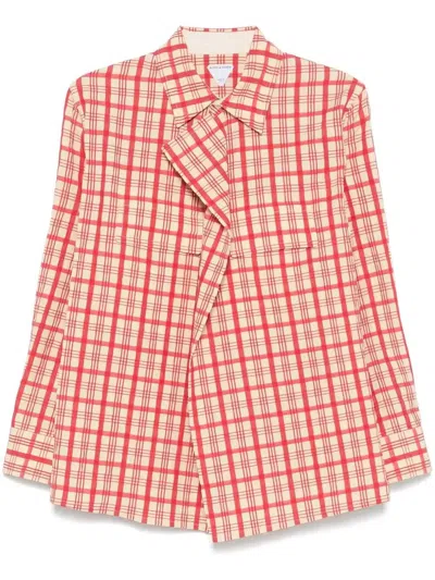 BOTTEGA VENETA CHECKED COTTON SHIRT