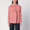 Bottega Veneta Checked Cotton Shirt In Red