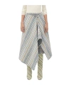 Bottega Veneta Women's Cotton Check Skirt | Size 40 | 782386v3g70 In Gray