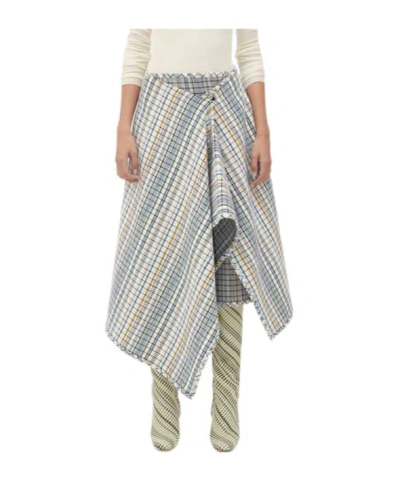 BOTTEGA VENETA BOTTEGA VENETA CHECK WRAPPED SKIRT