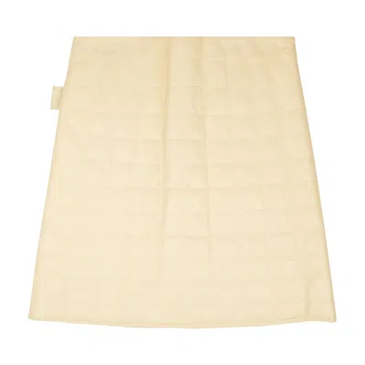 Pre-owned Bottega Veneta Checker Leather Skirt 'beige' | Cream | Women's Size 46