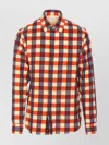 Bottega Veneta Macro Gingham Cotton Button-up Shirt In 7069 Banana/tulip/wave