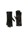 Bottega Veneta Intrecciato Leather Gloves In Black