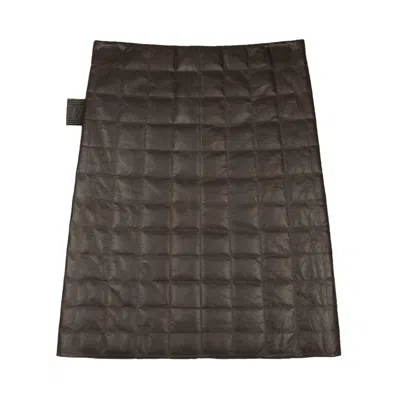 Pre-owned Bottega Veneta Checkered Leather Skirt 'chocolate Brown' | Women's Size 42