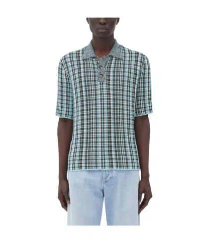 Bottega Veneta Bottega  Veneta Cotton Viscose Check Polo In Multicolor