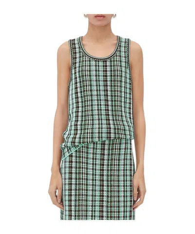 Bottega Veneta Checkered Sleeveless Vest In Multicolor