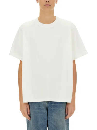 Bottega Veneta Men Checkered T-shirt Made Of Soft Cotton Jersey In White
