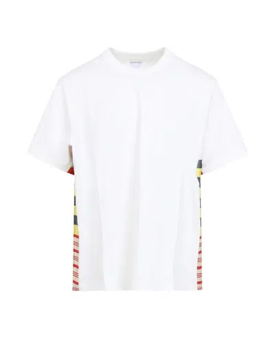 Bottega Veneta Checkered Tshirt Made Of Soft Cotton Jersey In White