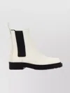 Bottega Veneta Women Ivory Leather Chelsea Ben Ankle Boots In White