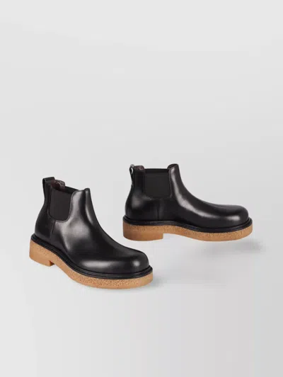 BOTTEGA VENETA CHELSEA LEATHER BOOTS CHUNKY SOLE
