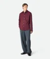 Bottega Veneta Chemise En Coton Et Soie In Black Cherry