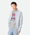 Bottega Veneta Graphic Rabbit-print Crushed Cotton Jersey T-shirt In Gray