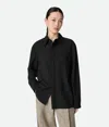 Bottega Veneta Chemise En Laine Fine In Black