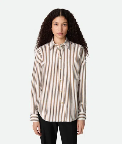 Bottega Veneta Chemise En Popeline De Coton À Rayures