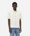 Bottega Veneta Light Cotton Twill Shirt In Frosting