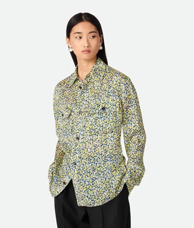 Bottega Veneta Printed Silk Shirt In Multi