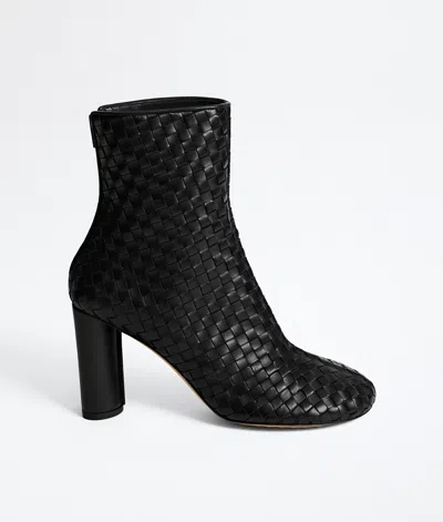 Bottega Veneta Cherry Anke Boot H9 Intreccio In Black