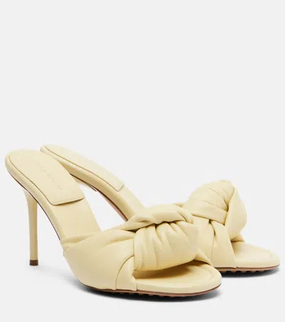 Bottega Veneta Cherry Leather Mules In Yellow