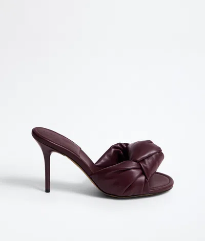 Bottega Veneta Cherry Mule In Burgundy