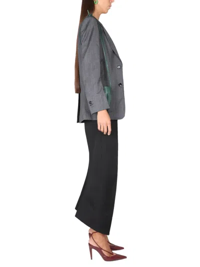 Bottega Veneta Chevron Pattern Wool Jacket In Multicolor