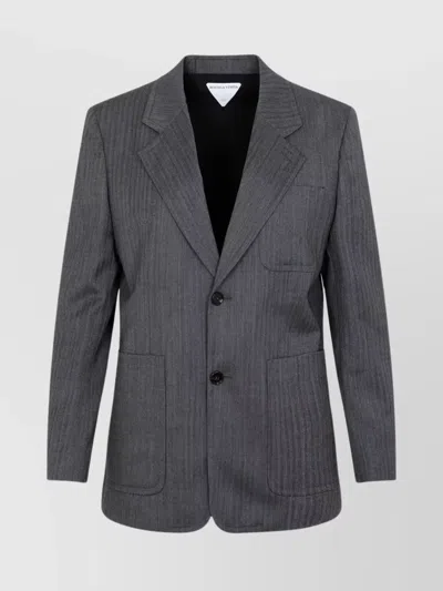 BOTTEGA VENETA CHEVRON PATTERN WOOL BLAZER