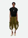 Bottega Veneta Viscose Double Layer Skirt In Black