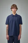 Bottega Veneta Blue Polo With Classic Collar And Embroidered Logo On The Front In Tone On Tone Cotto In Blue