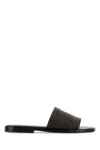 Bottega Veneta Nappa Leather Slippers Strap Woven In Black