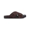Bottega Veneta Chocolate Suede Tarik Slippers