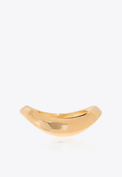Bottega Veneta Chunky Asymmetrical Ring In Gold