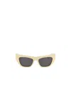 Bottega Veneta Chunky Cat-eye Frame Sunglasses In Nude