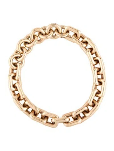 Pre-owned Bottega Veneta Chunky Chain Choker Necklace, 18" In Multicolor