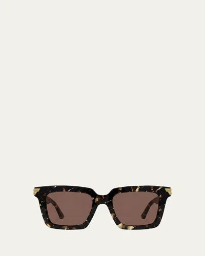 Bottega Veneta Chunky Square Acetate Sunglasses In Pattern