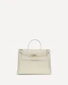 Bottega Veneta Ciao Ciao Knot Detail Leather Top Handle Bag In White