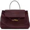 Bottega Veneta Ciao Ciao Knot Detail Leather Top Handle Bag In Barolo-m Brass
