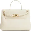 Bottega Veneta Ciao Ciao Knot Detail Leather Top Handle Bag In Gray