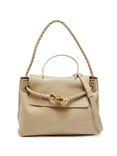 Pre-owned Bottega Veneta Ciao Ciao Leather Tote Bag In Neutral