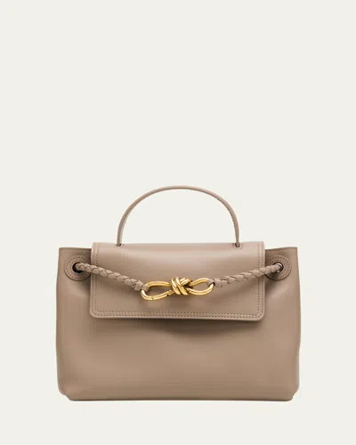 Bottega Veneta Ciao Ciao Small Calfskin Leather Crossbody Bag In Gray