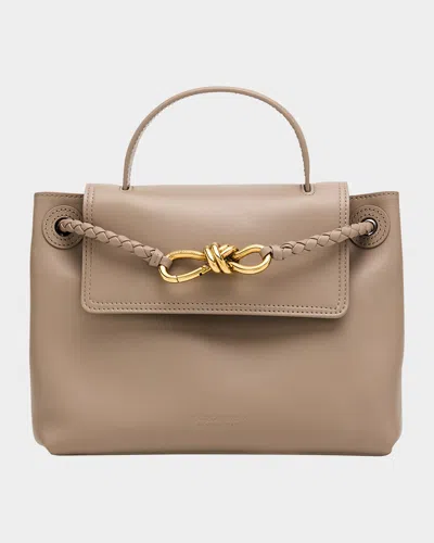 Bottega Veneta Ciao Ciao Small Calfskin Leather Crossbody Bag In Gray