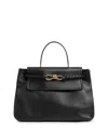 Bottega Veneta Ciao Ciao Knot Detail Leather Top Handle Bag In Black/brass