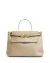 Bottega Veneta Ciao Ciao Knot Detail Leather Top Handle Bag In Ecru Muse/brass