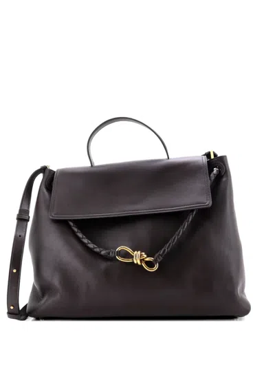 Pre-owned Bottega Veneta Ciao Ciao Top Handle Bag Leather Large Satchel In Brown